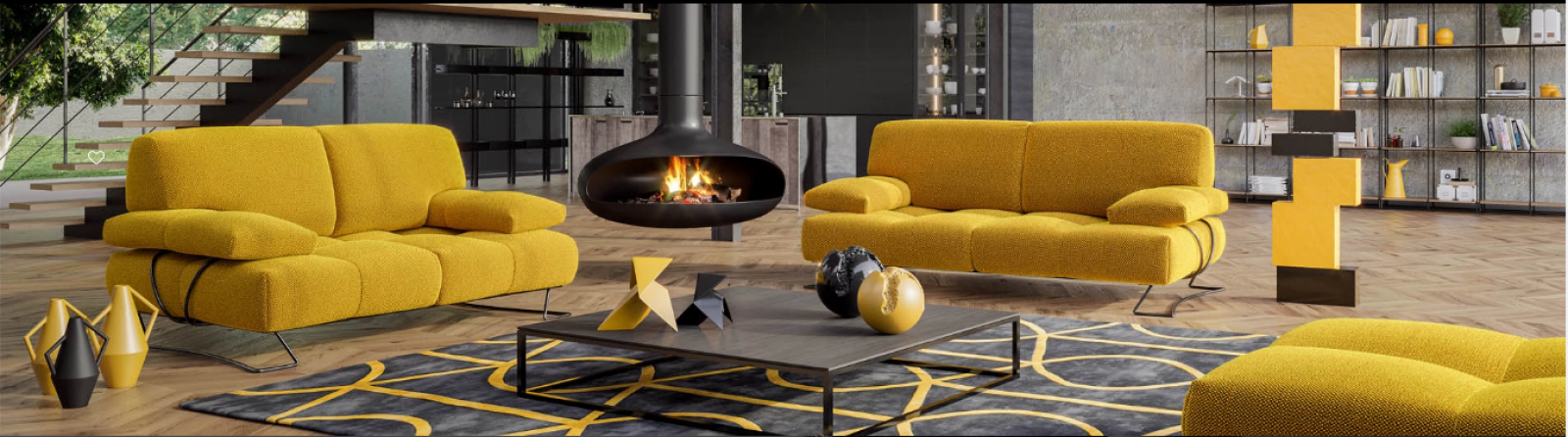 Salon seventies moutarde Miss Carrat 