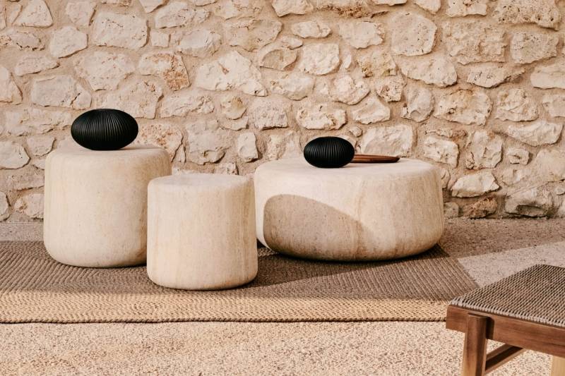 Collection de tables en travertin Dasi Kave Home